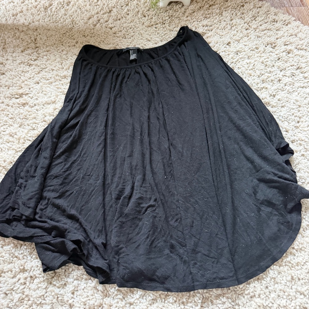 Chic Forever 21 Charcoal off the shoulder flowy circular Draped women’s Blouse b